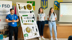 explosive ordnance risk education session in Ukraine